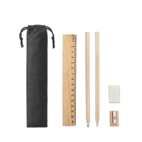 Coffret d'écriture fourni dans un sac non tissé