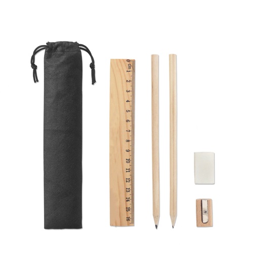 Coffret d'écriture fourni dans un sac non tissé
