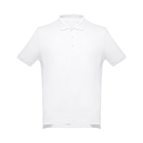 THC ADAM WH. Polo à manches courtes en coton pour hommes. Couleur blanche
