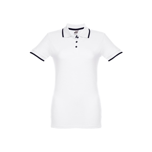 THC ROME WOMEN WH. Polo bicolore en coton pour femme