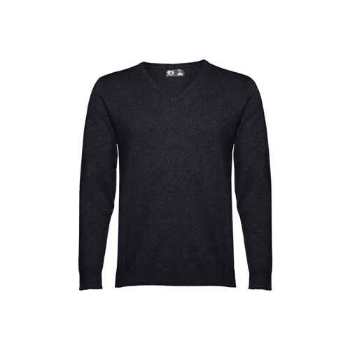 THC MILAN. Pull col V pour homme en coton et polyamide