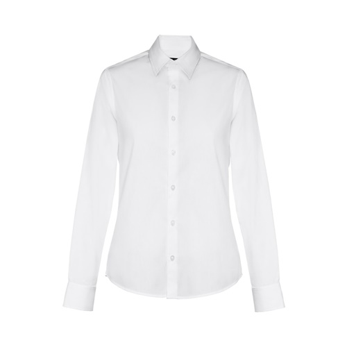 THC PARIS WOMEN WH. Chemise en popeline à manches longues pour femmes. Couleur blanche