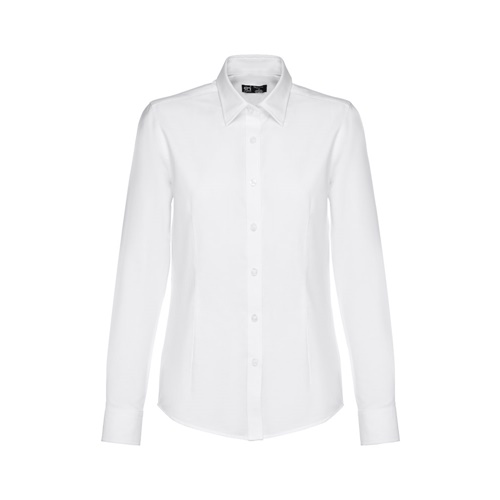 THC TOKYO WOMEN WH. Chemise oxford à manches longues pour femmes. Couleur blanche