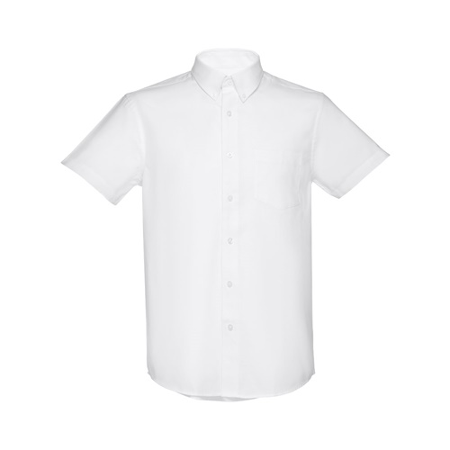 THC LONDON WH. Chemise oxford à manches courtes pour homme. Couleur blanche