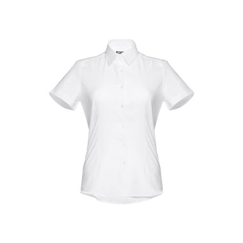 THC LONDON WOMEN WH. Chemise oxford à manches courtes pour femmes. Couleur blanche