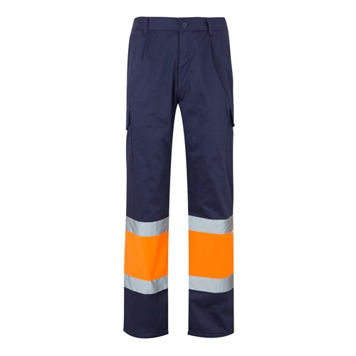 VL ATHENA. Pantalon bicolore en sergé (210g/m²), doublé, multi-poches, en coton (20%) et polyester (80%)