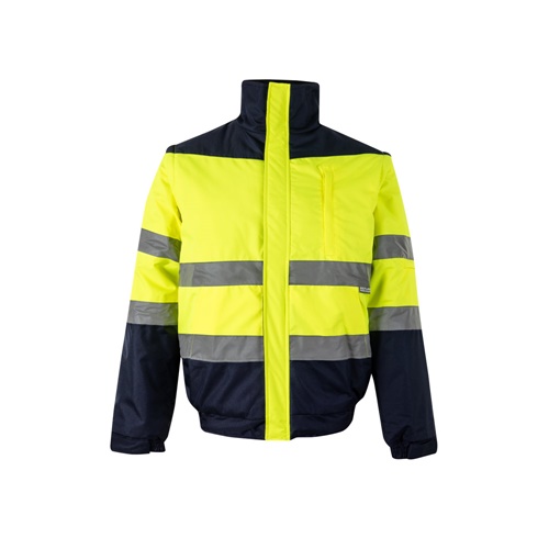 VL JUPITER LARGE. Veste rembourrée bicolore (180g/m²) en polyester (100%), avec finition PU