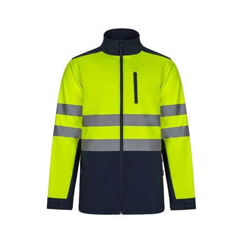VL HESTIA LARGE. Veste soft shell bicolore (280g/m²), doublée polaire et membrane TPU, en polyester (96%) et élasthanne (4%)