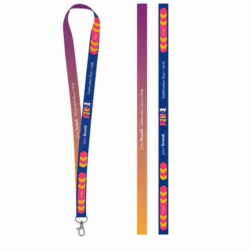 Échantillon imprimé de Lanyard SUBLIMATION Long II (20 mm) en polyester