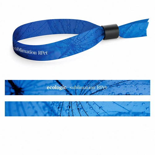 Échantillon imprimé de Bracelet Lanyard SUBLIMATION Slim II (15 mm) en polyester recyclé (100 % rPET)