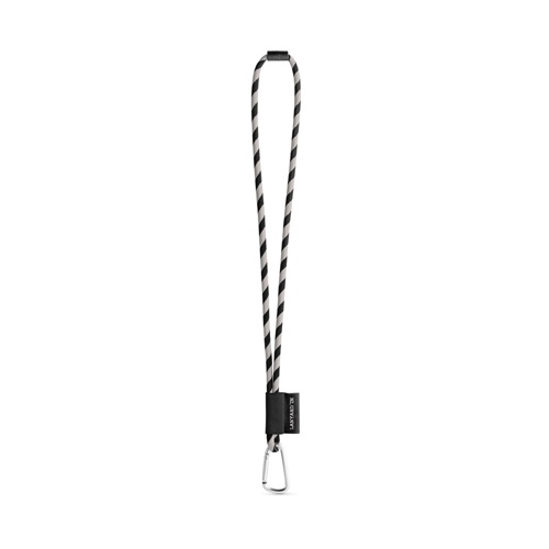 SET Lanyard TUBE Long (Ø 7 mm) avec mousqueton en forme de D de 55 mm et fermoir de sécurité Ø 7 mm