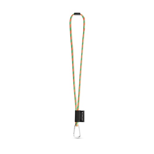 SET Lanyard TUBE Long (Ø 7 mm) avec mousqueton en forme de D de 55 mm et fermoir de sécurité Ø 7 mm