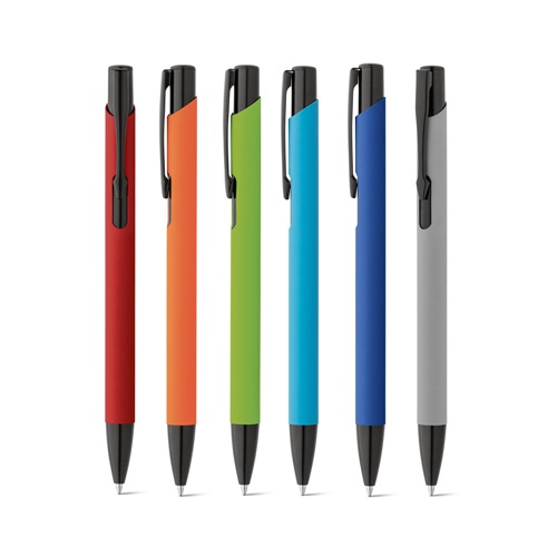 Stylo en aluminium avec finition en caoutchouc