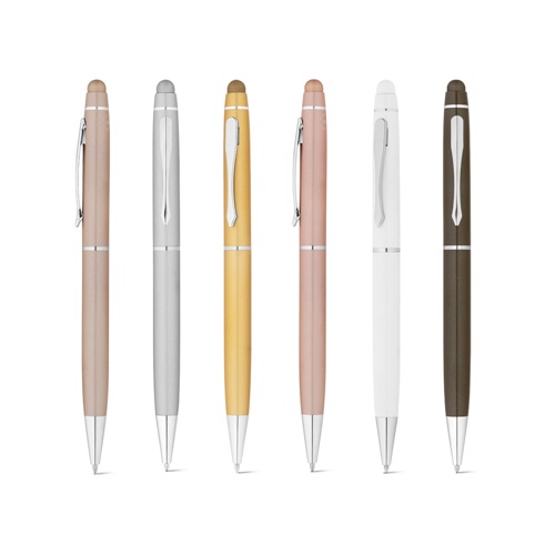 Stylo à bille en aluminium recyclé (100% rAL) avec pointe tactile