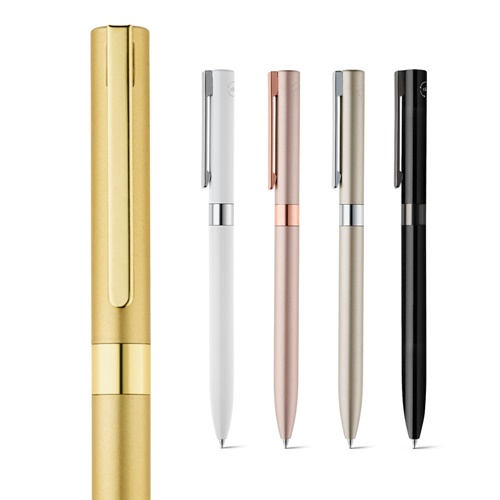 Stylo à bille en aluminium recyclé (100 % rAL) avec clip et mécanisme twist