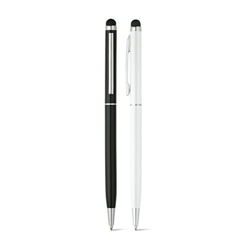 ZOE BK. Stylo à bille en aluminium avec pointe tactile