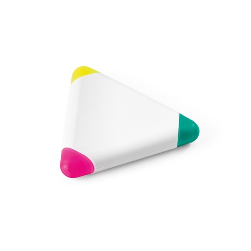 Surligneur en PP en forme de triangle avec 3 couleurs