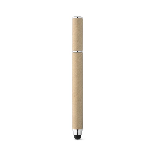 Stylo bille en papier kraft et ABS avec pointe tactile