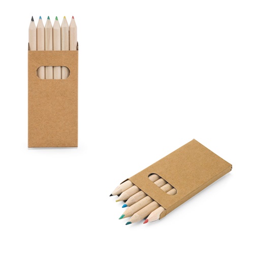 Boîte avec 6 crayons de couleur