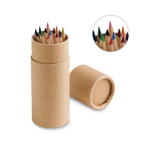Boîte avec 12 crayons de couleur