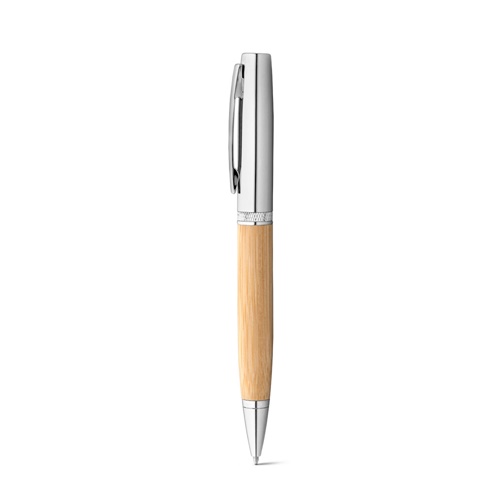 Stylo bille en bambou et métal avec étui