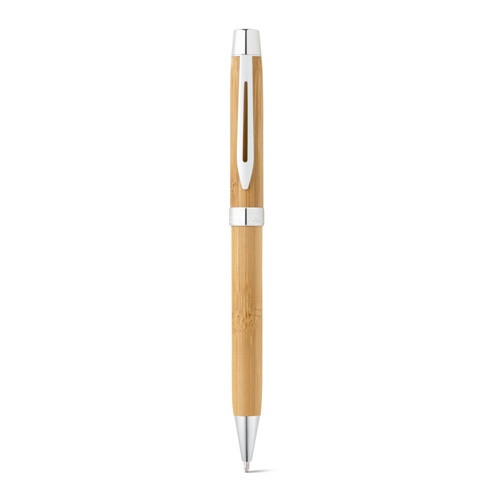 BAHIA II. Stylo à bille en bambou avec clip et mécanisme twist