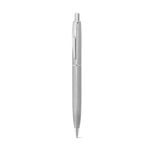 Stylo à bille en acier inoxydable (53 % recyclé), avec corps brillant