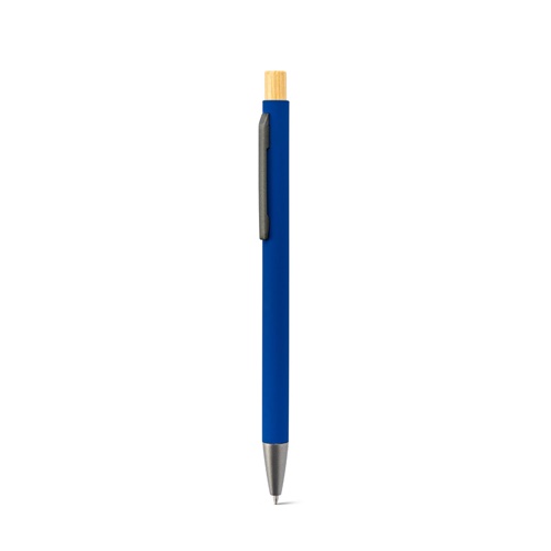 Stylo à bille en aluminium recyclé (100 % rAL), avec finition en caoutchouc