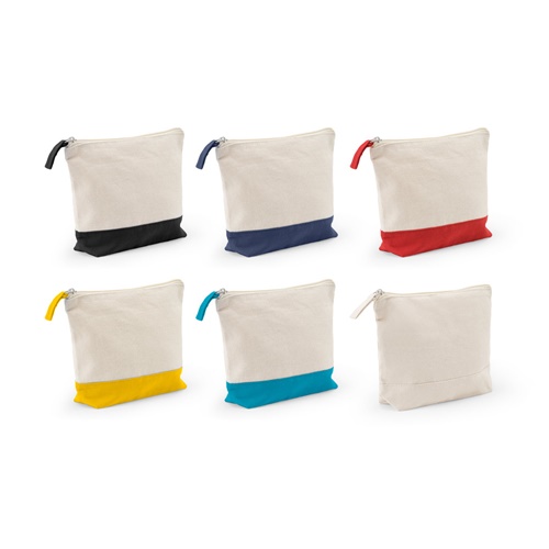 Trousse à cosmétiques 100 % coton (340 g/m²) bicolore
