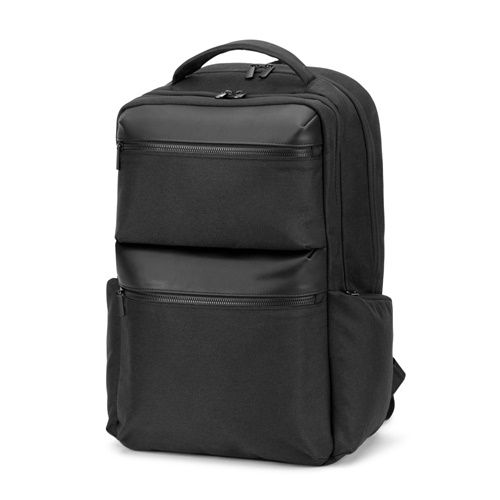 Sac à dos en sergé recyclé et déperlant avec deux grandes poches avant 17'3"