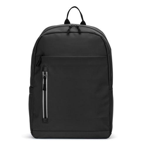 Sac à dos pour ordinateur portable (16") en PU, avec fermetures éclair résistantes à l'eau