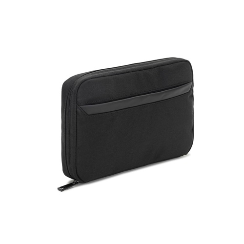 Sac de rangement spacieux pour accessoires technologiques en sergé avec revêtement hydrofuge et polyester recyclé 600D