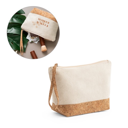 Trousse de toilette 100% coton et liège
