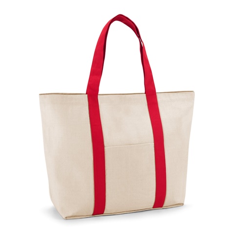Sac en toile 100% coton avec poche frontale et intérieure (280 g/m²)