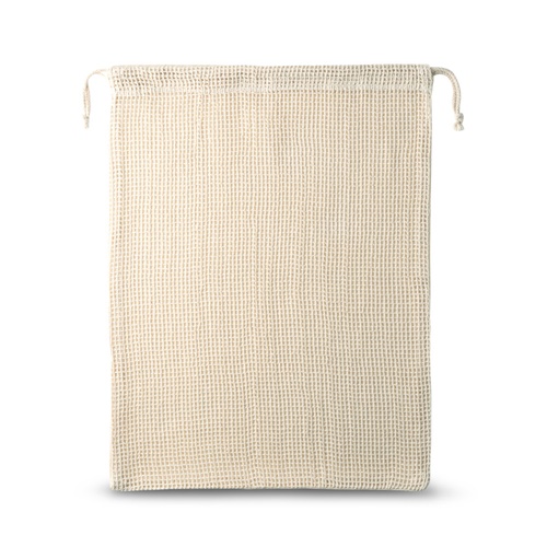Sac 100% coton (120g/m²) avec maille 100% coton sur le devant (100g/m²)
