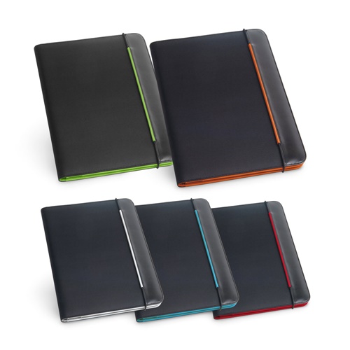 Porte-documents A4 en PU et 800D avec bloc de pages lignées