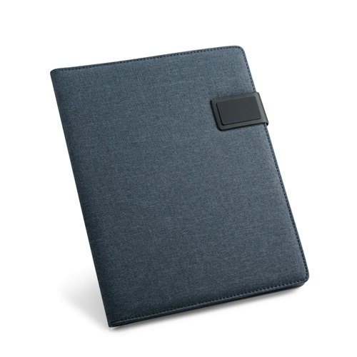 Porte-documents A4 A4 en simili lin et PU avec bloc de pages lignées