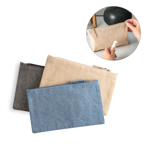 Pochette multifonctions en coton recyclé (70%) et polyester (30% rPET) (140 g/m²) (140 g/m²)