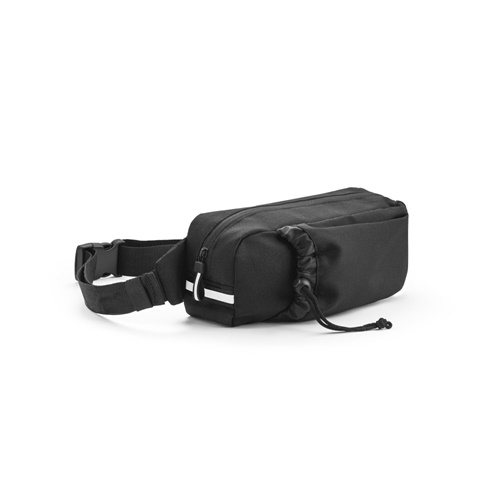 DELFOS POUCH. Sac de taille en 300D polyester recyclé et 600D polyester recyclé avec éléments réfléchissants