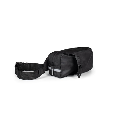DELFOS POUCH SHINY. Sac de taille en 300D polyester recyclé (finition brillante) et 600D polyester recyclé avec éléments réfléchissants