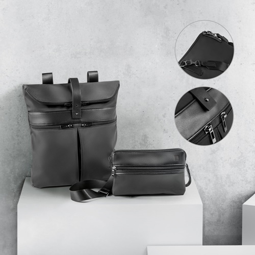 ROVER BACKPACK. Sac à dos en microfibre et PU