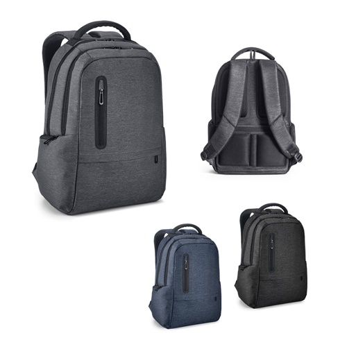 Sac à dos pour ordinateur portable en nylon recyclé 2Tone résistant à l'eau avec compartiment 210D