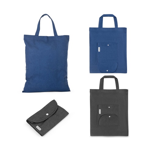 Sac pliable en coton (50%), coton recyclé (30%) et polyester (20% rPET) (140 g/m²)