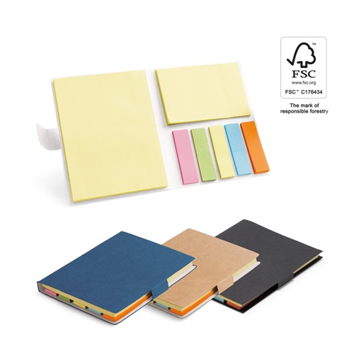 Bloc-notes de feuilles repositionnables avec 7 ensembles
