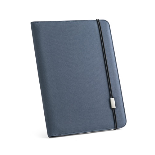EMERGE FOLDER II. Porte documents A4 en 300D polyester recyclé (100% rPET) avec fermeture élastique