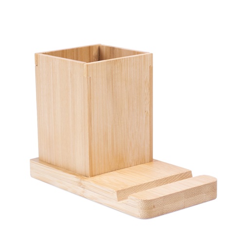 Set de bureau avec support pour téléphone portable et gobelet