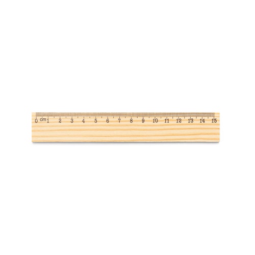 WESLEY 15. Règle en bois de pin avec échelle graduée de 15 cm