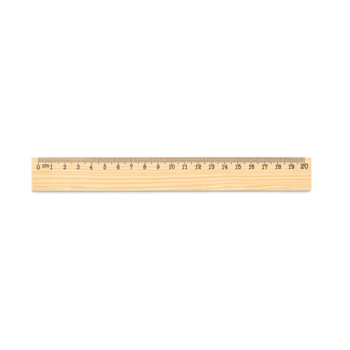 WESLEY 20. Règle en bois de pin avec échelle graduée de 20 cm