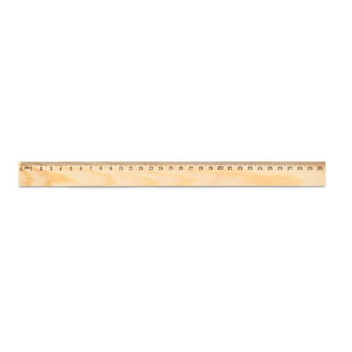 WESLEY 30. Règle en bois de pin avec échelle graduée de 30 cm