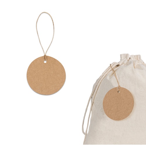 Étiquette circulaire fabriquée à partir de papier 100% recyclé (700 g/m²)